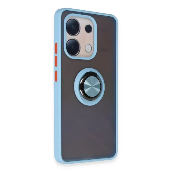 Xiaomi Redmi Note 13 4g Kılıf Montreal Yüzüklü Silikon Kapak - Buz Mavi