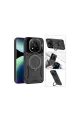 Xiaomi Redmi Note 14 Pro 4g Kılıf Joy Lens Standlı Kapak - Siyah
