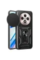 Xiaomi Redmi 14c Kılıf Pars Lens Yüzüklü Silikon - Siyah