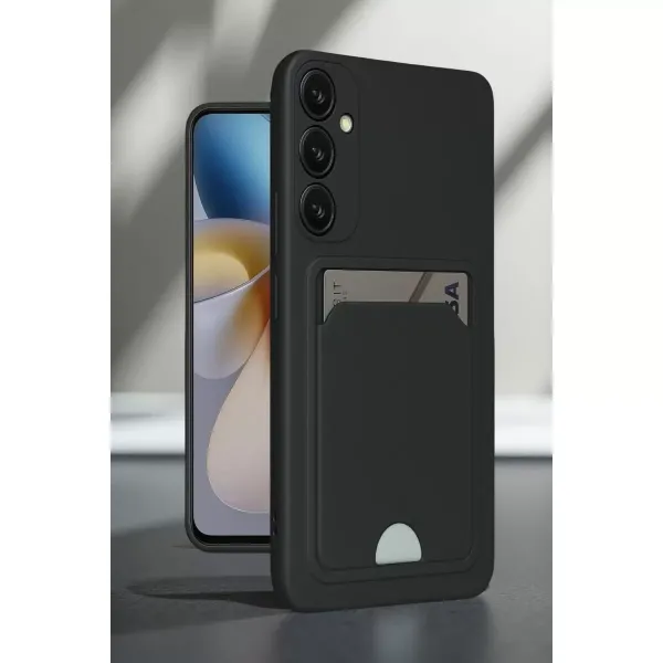 Samsung Galaxy A16 5g Kılıf Kelvin Kartvizitli Silikon - Lacivert