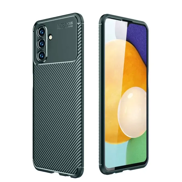 Samsung Galaxy A26 Kılıf Auto Focus Karbon Kapak - Koyu Yeşil
