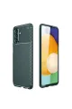 Samsung Galaxy A26 Kılıf Auto Focus Karbon Kapak - Koyu Yeşil
