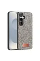 Onegif Samsung Galaxy S25 Bright Simli Kapak - Gümüş
