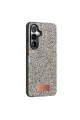 Onegif Samsung Galaxy S25 Bright Simli Kapak - Gümüş