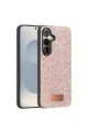 Onegif Samsung Galaxy S25 Bright Simli Kapak - Pembe