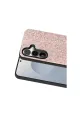 Onegif Samsung Galaxy S25 Bright Simli Kapak - Pembe