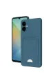Samsung Galaxy A06 Kılıf Kelvin Kartvizitli Silikon - Mavi