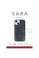 Apple İphone 14 Kılıf Sara Kartvizitli Deri Kılıf - Lacivert