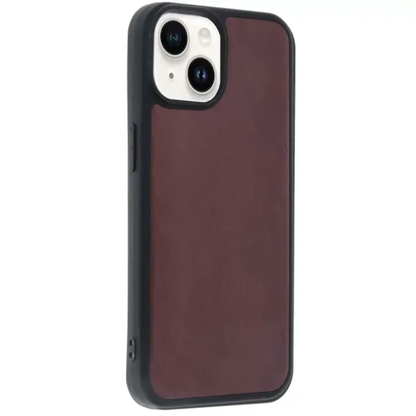 Apple İphone 14 Kılıf Aras Deri Kapak - Bordo