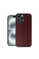 Apple İphone 16 Pro Max Kılıf Aras Deri Kapak - Bordo
