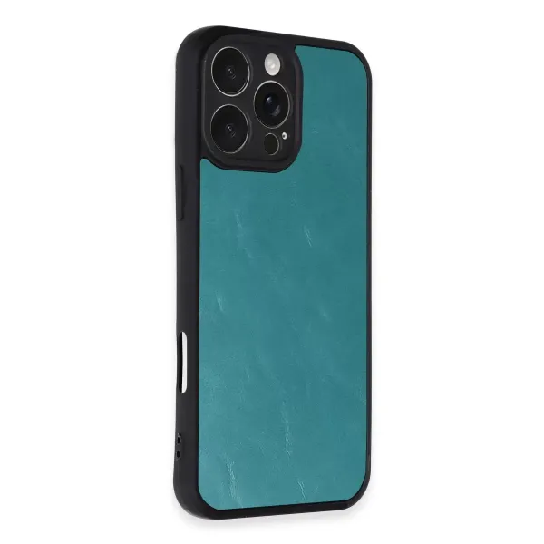 Apple İphone 16 Pro Max Kılıf Aras Deri Kapak - Açık Yeşil