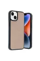 Apple İphone 15 Kılıf Aras Deri Kapak - Pudra