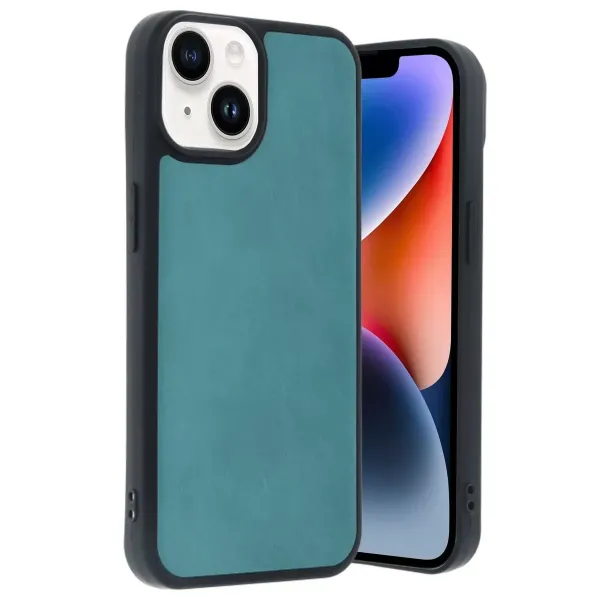 Apple İphone 15 Kılıf Aras Deri Kapak - Açık Yeşil