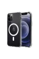 Apple İphone 12 Kılıf Magneticsafe Şeffaf Silikon - Şeffaf