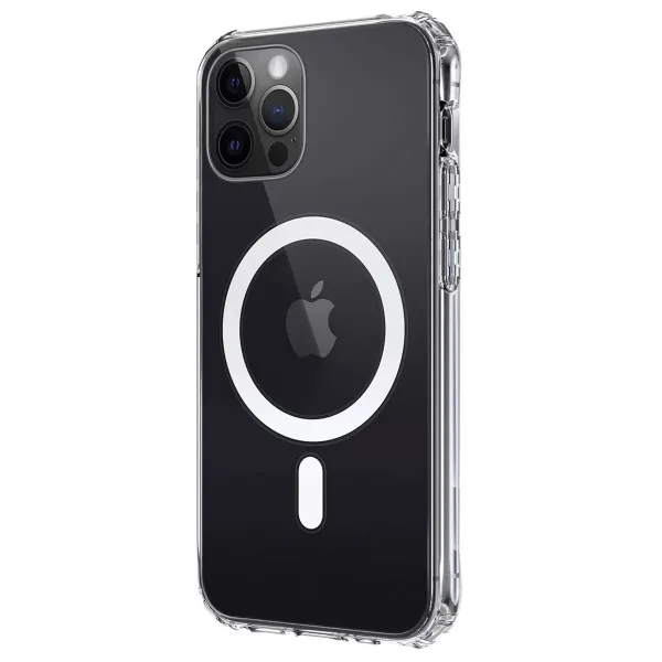 Apple İphone 12 Kılıf Magneticsafe Şeffaf Silikon - Şeffaf