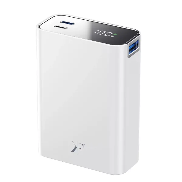 Pw501 20.000 Mah Dijital Göstergeli 2 Adet 45w Type-c Ve 22.5w Usb Çıkışlı Şarj Pd Hızlı Şarj Powerbank - Beyaz