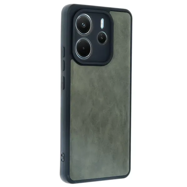Xiaomi Redmi Note 14 4g Kılıf Aras Deri Kapak - Koyu Yeşil