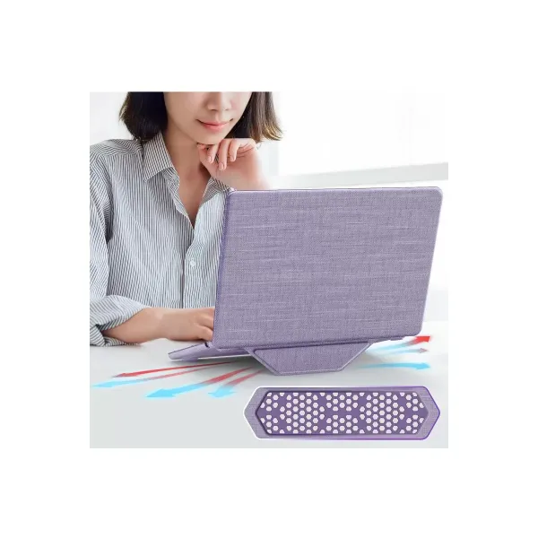Apple Macbook Air 13.6 Macbook Kumaş Kapak - Mor