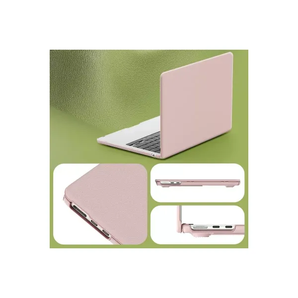 Apple Macbook Air 15 2024 Macbook Deri Kapak - Pembe