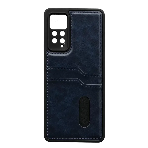 Xiaomi Redmi Note 12 Pro 4g Kılıf Sara Kartvizitli Deri Kılıf - Lacivert
