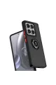 Xiaomi Mi 14t Pro Kılıf Montreal Yüzüklü Silikon Kapak - Siyah