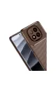 Xiaomi Redmi Note 14 Pro Plus Kılıf Auto Focus Karbon Kapak - Kahverengi