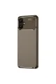 Samsung Galaxy A06 Kılıf Auto Focus Karbon Kapak - Kahverengi