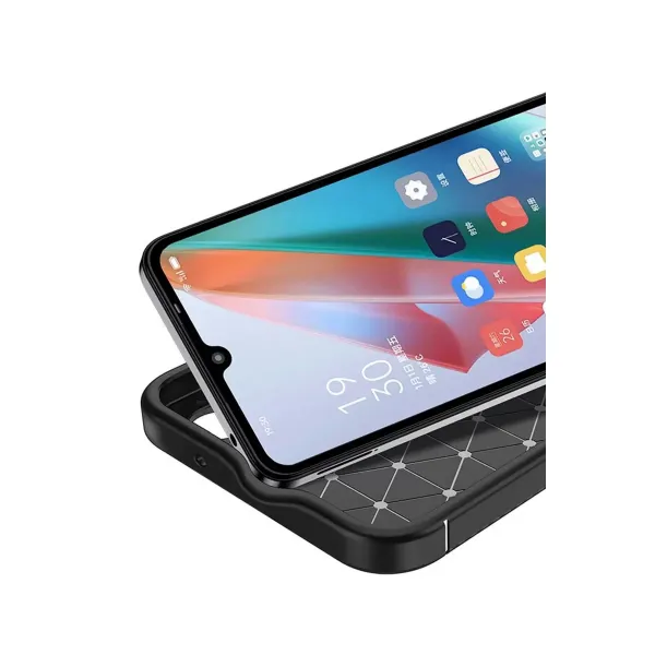 İnfinix Smart 9 Kılıf Auto Focus Karbon Kapak - Siyah