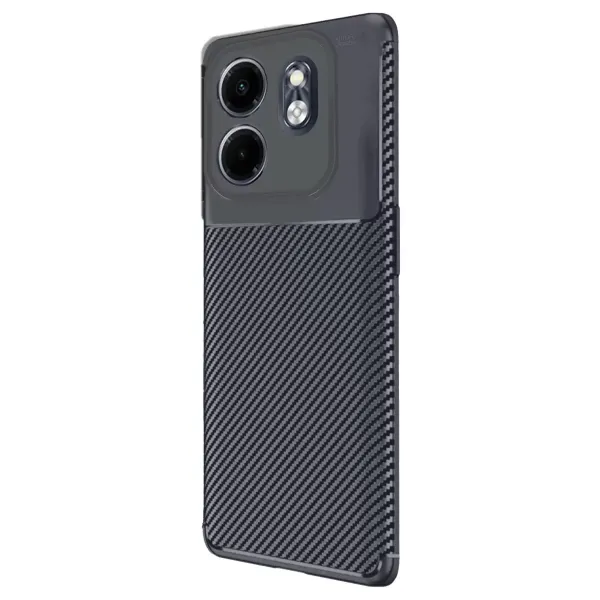İnfinix Smart 9 Kılıf Auto Focus Karbon Kapak - Lacivert