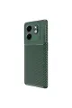 İnfinix Smart 9 Kılıf Auto Focus Karbon Kapak - Koyu Yeşil