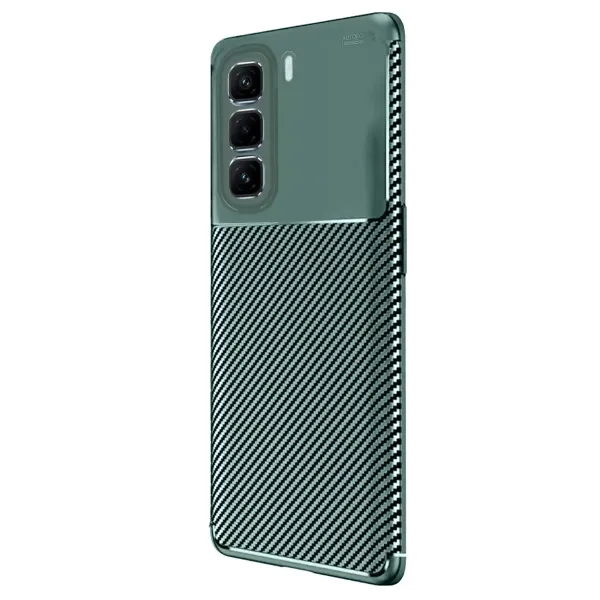 İnfinix Hot 50 Pro Plus 4g Auto Focus Karbon Kapak - Koyu Yeşil