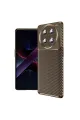Honor Magic 7 Lite Kılıf Auto Focus Karbon Kapak - Kahverengi