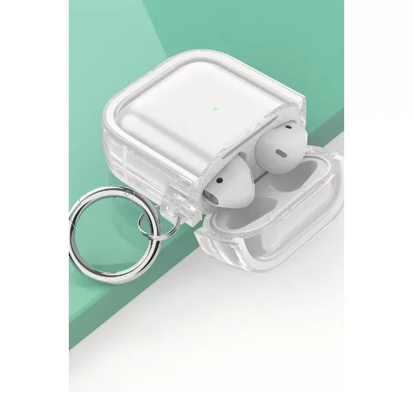Apple Airpods 4 (4.nesil) Shiny Şeffaf Kılıf - Beyaz