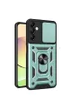 Samsung Galaxy S24 Fe Pars Lens Yüzüklü Silikon - Yeşil