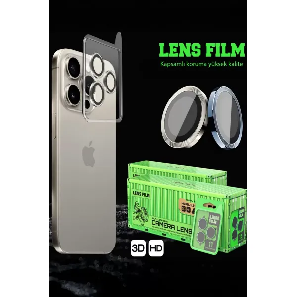 Xiaomi Redmi Note 14 Pro 5g Raze Metal Kamera Lens - Gümüş