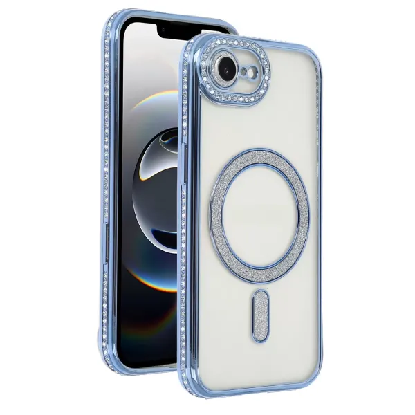 Apple İphone 16e Joke Simli Magneticsafe Kılıf - Mavi