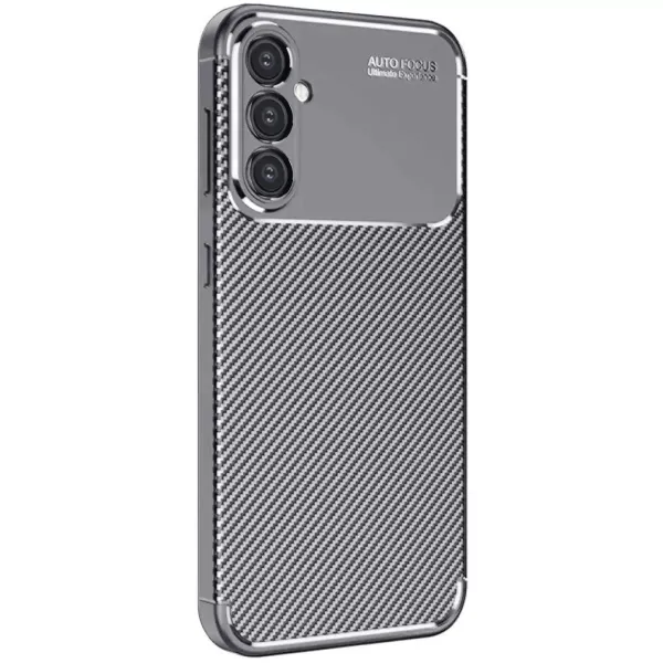 Samsung Galaxy S25 Plus Kılıf Auto Focus Karbon Kapak - Gri