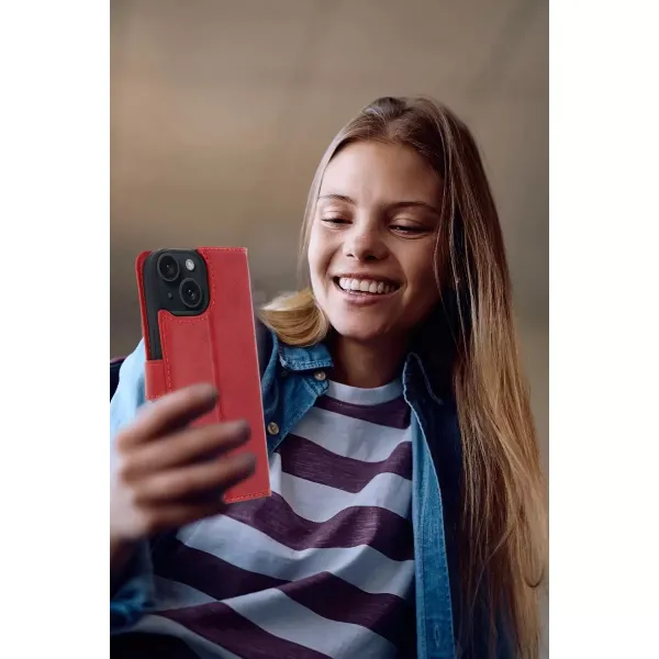 Apple İphone 15 Trend S Plus Kapaklı Kılıf - Yeşil