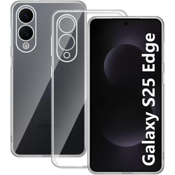 Samsung Galaxy S25 Edge Kılıf Lüx Şeffaf Silikon