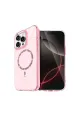 Apple İphone 14 Pro Max Live Diamond Magsafe Kapak - Pembe