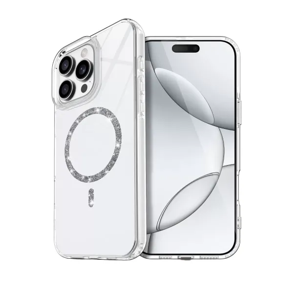 Apple İphone 14 Pro Max Live Diamond Magsafe Kapak - Şeffaf