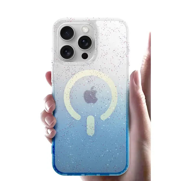 Apple İphone 15 Pro Max Pummel Shiny Magsafe Kapak - Siyah
