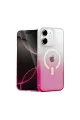 Apple İphone 12 Pummel Shiny Magsafe Kapak - Pembe