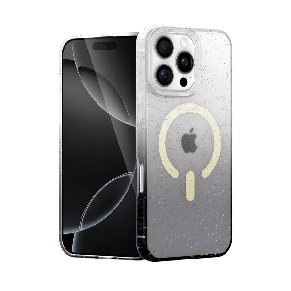 Apple İphone 16 Pro Max Pummel Shiny Magsafe Kapak - Siyah