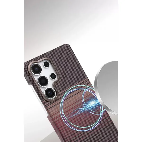 Samsung Galaxy S24 Ultra Vega Magsafe Kapak - Kırmızı