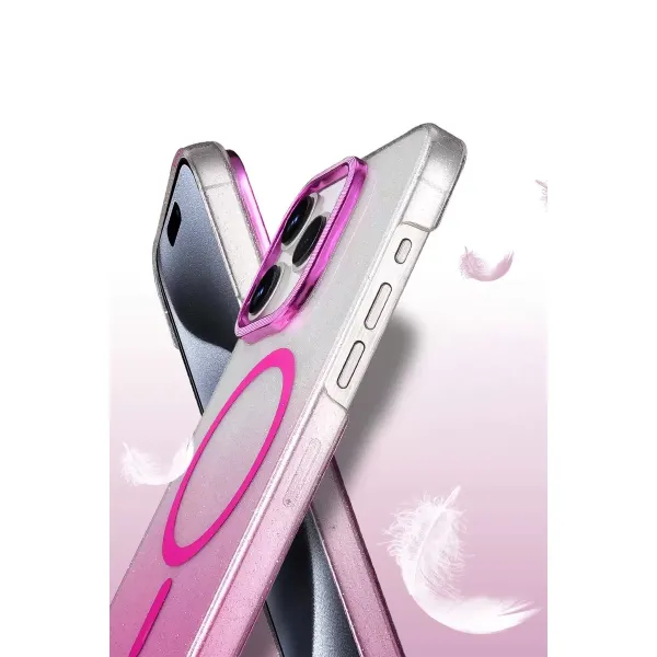 Apple İphone 14 Pro Max Glossy Magsafe Kapak - Çöl Titanyum