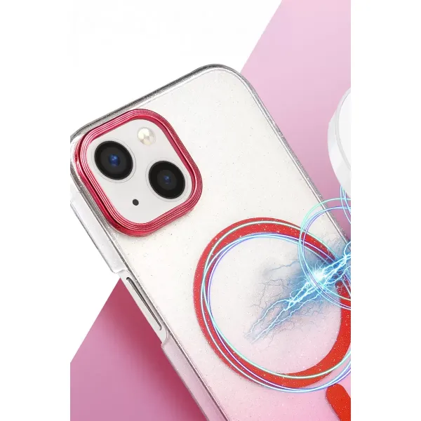 Apple İphone 15 Plus Glossy Magsafe Kapak - Mor