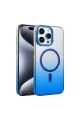 Apple İphone 15 Pro Max Glossy Magsafe Kapak - Mavi