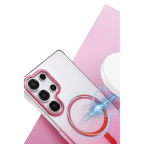 Samsung Galaxy S23 Ultra Glossy Magsafe Kapak - Çöl Titanyum