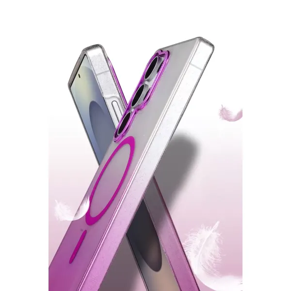 Samsung Galaxy S25 Ultra Glossy Magsafe Kapak - Mavi